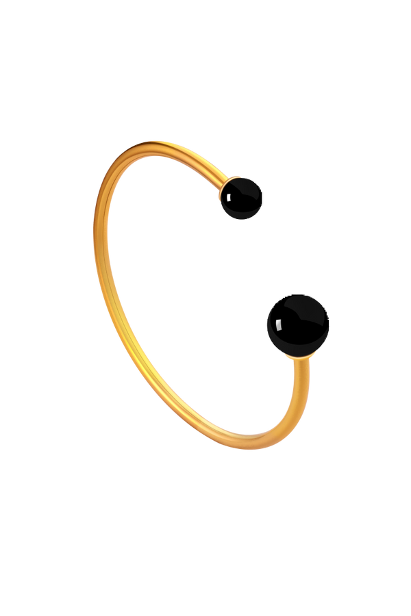 Black Agate Adjustable Bracelet
