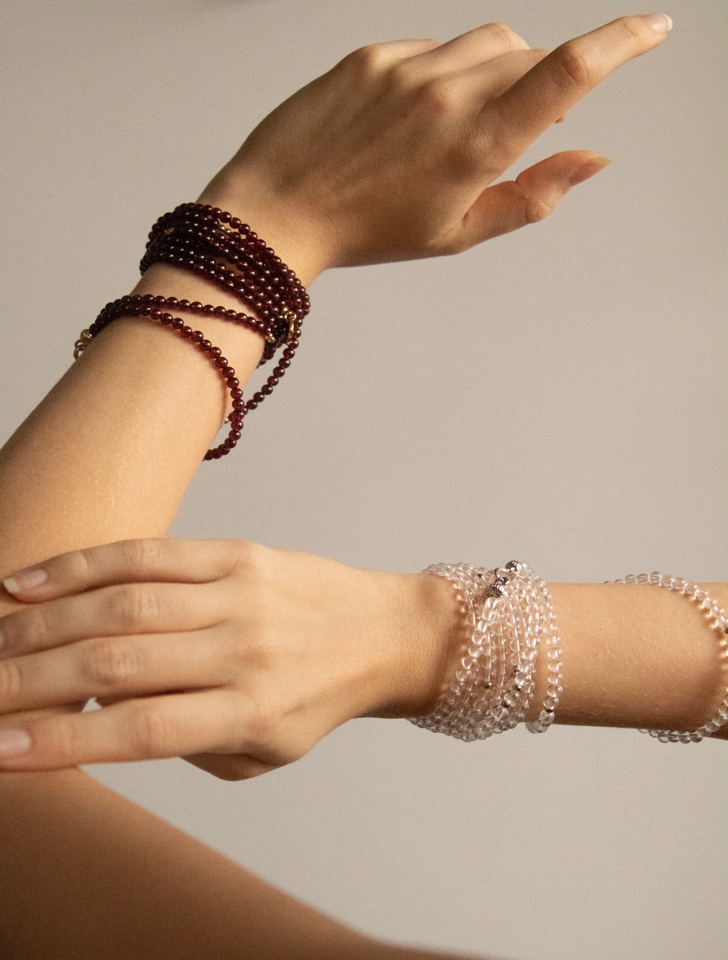 Aquamarine Multilayer Wrap Necklace / Bracelet