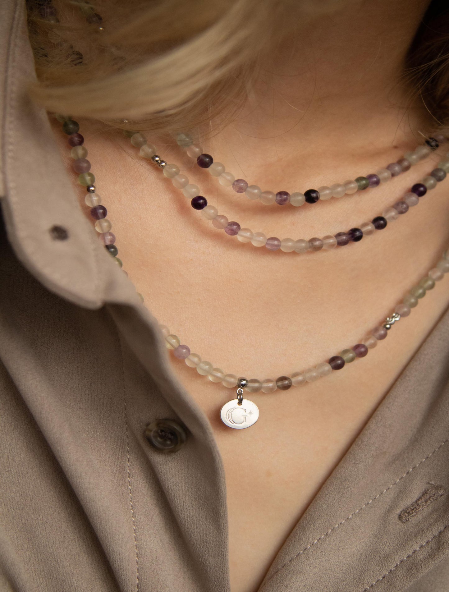 Fluorite Multilayer Wrap Necklace / Bracelet