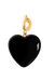 Black Agate Loving Heart Pandant
