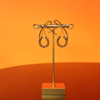 Butterfly Knot Horseshoe Earrings