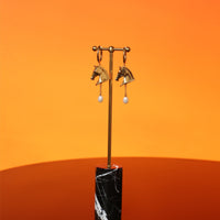 Horse Head Pearl Earrings