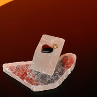 Black Agate Loving Heart Pandant