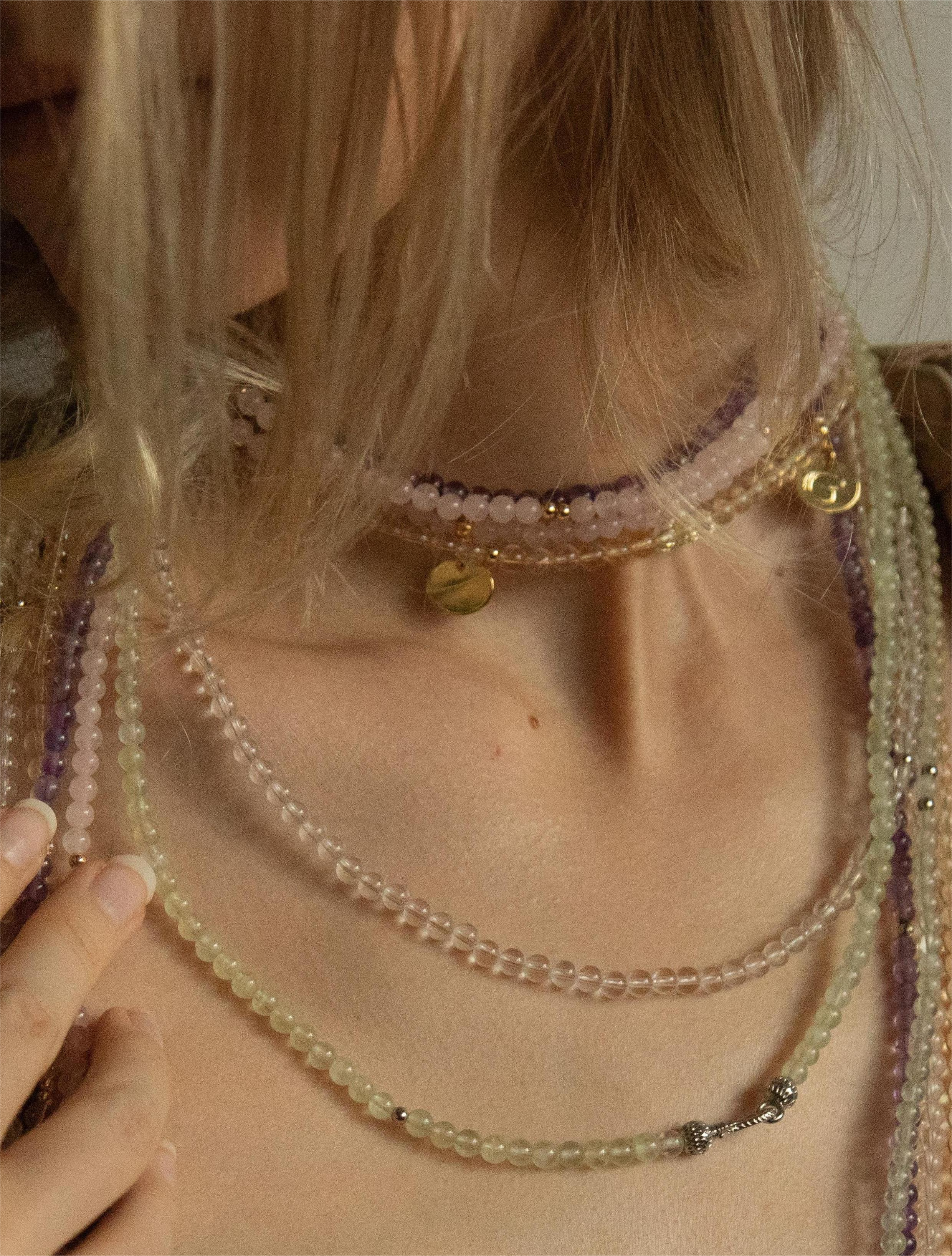 Aquamarine Multilayer Wrap Necklace / Bracelet