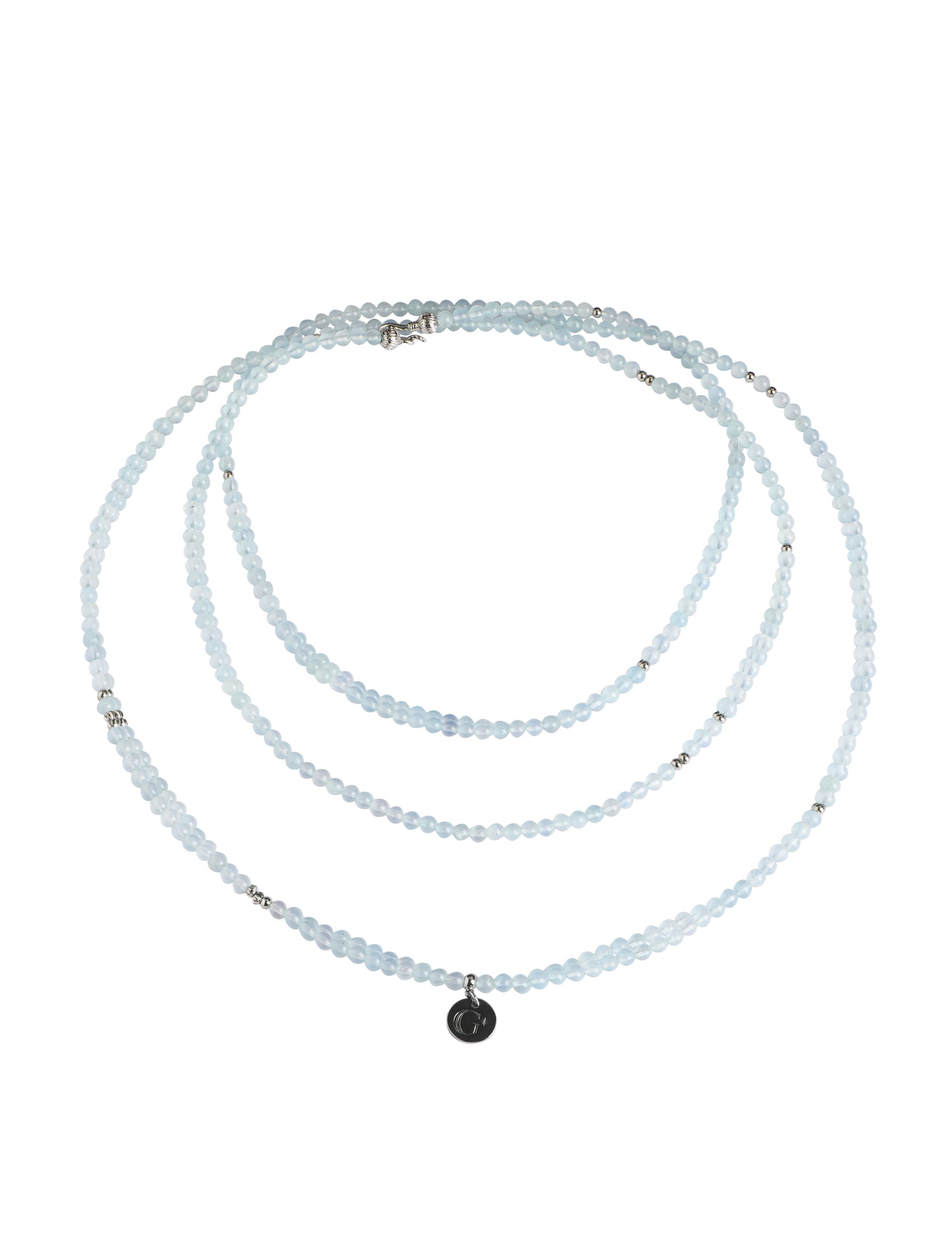 Aquamarine Multilayer Wrap Necklace / Bracelet