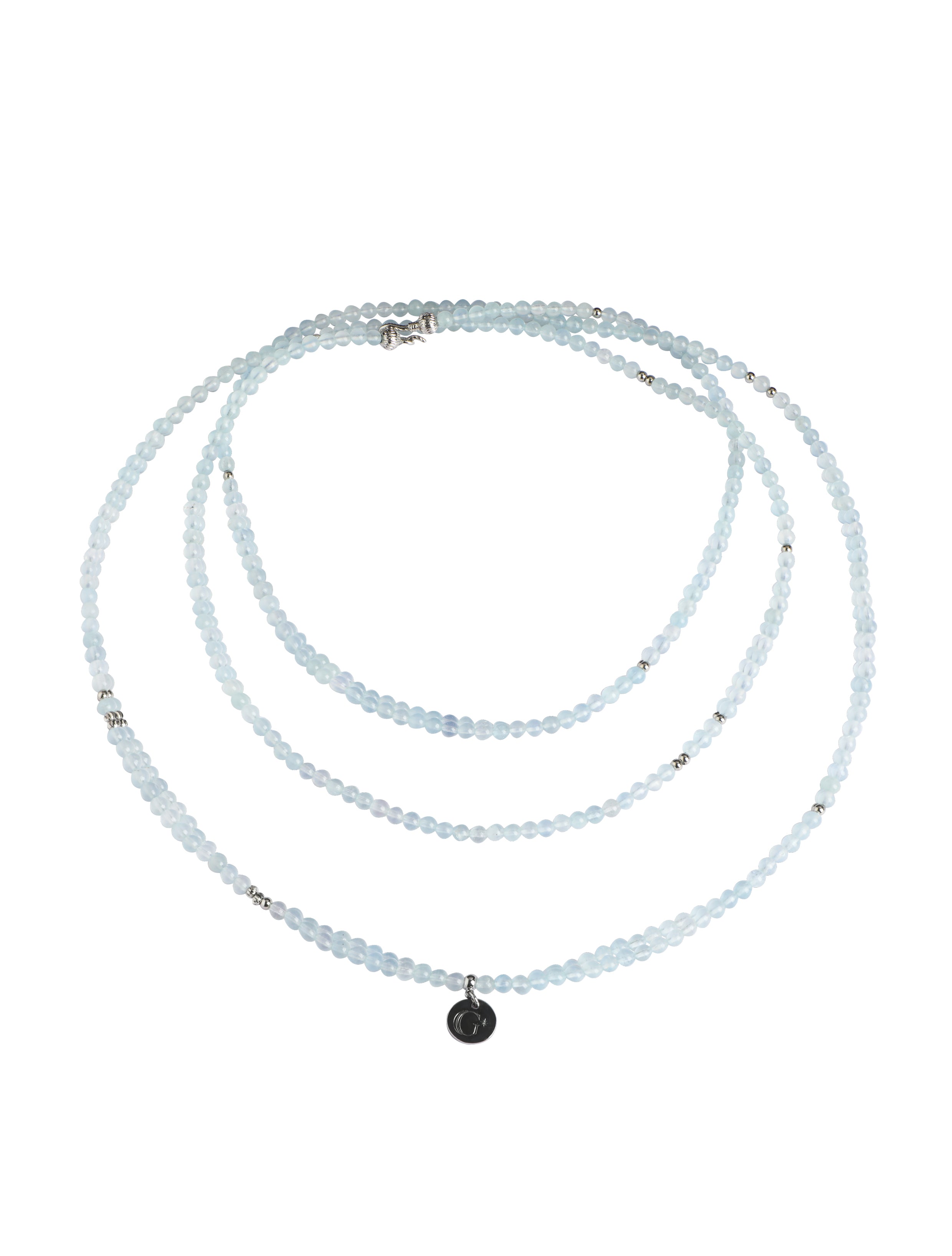 Aquamarine Multilayer Wrap Necklace / Bracelet