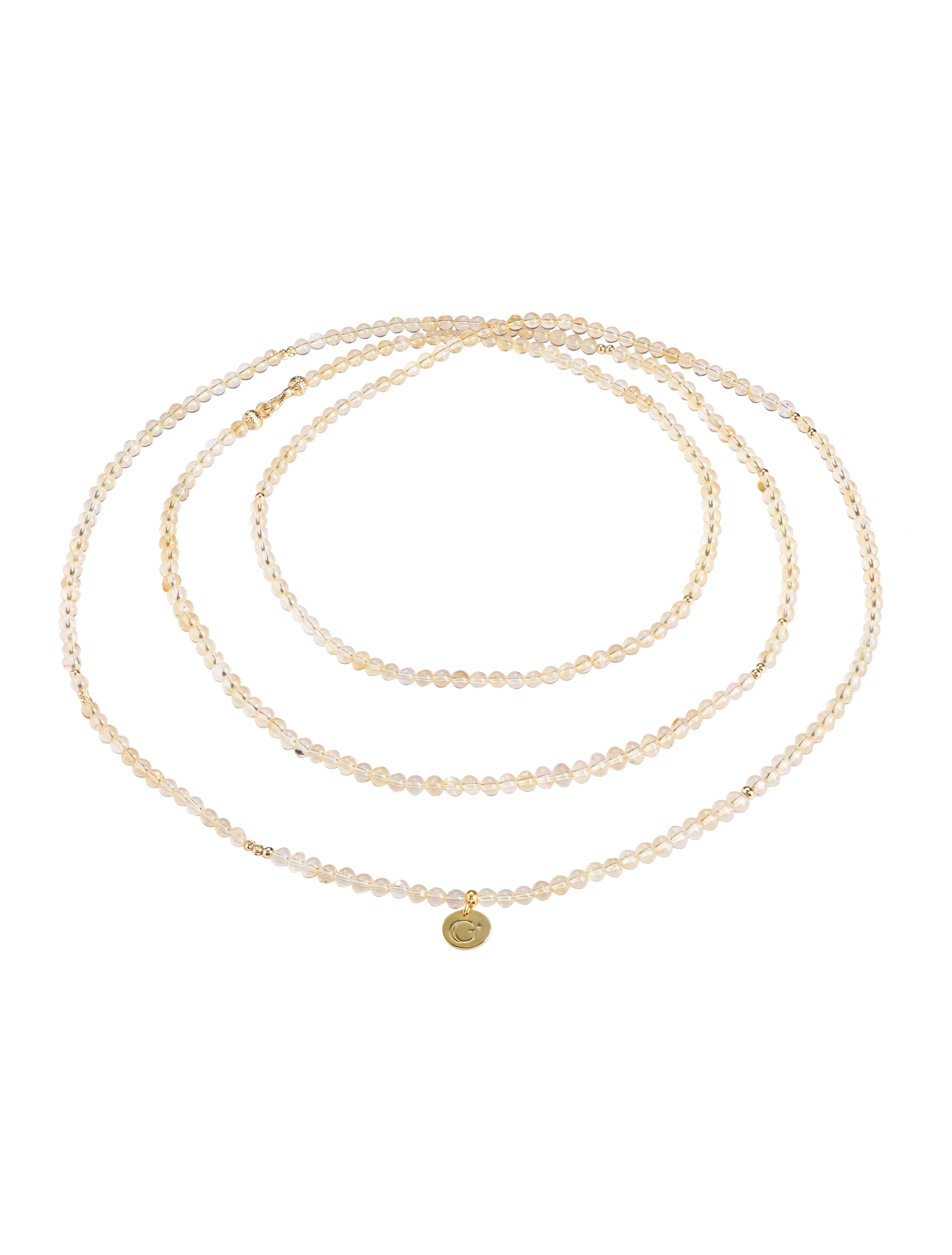 Citrine Multilayer Wrap Necklace / Bracelet
