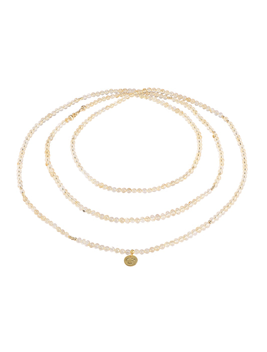 Citrine Multilayer Wrap Necklace / Bracelet