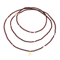 Garnet Multilayer Wrap Necklace / Bracelet
