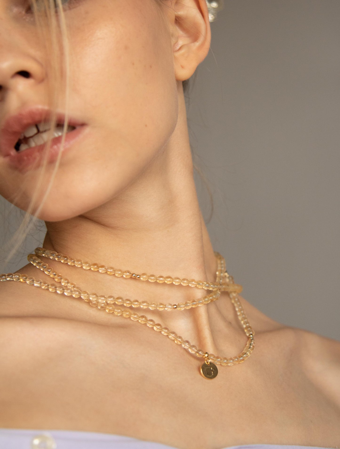 Citrine Multilayer Wrap Necklace / Bracelet