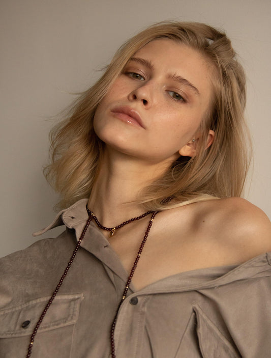 Garnet Multilayer Wrap Necklace / Bracelet