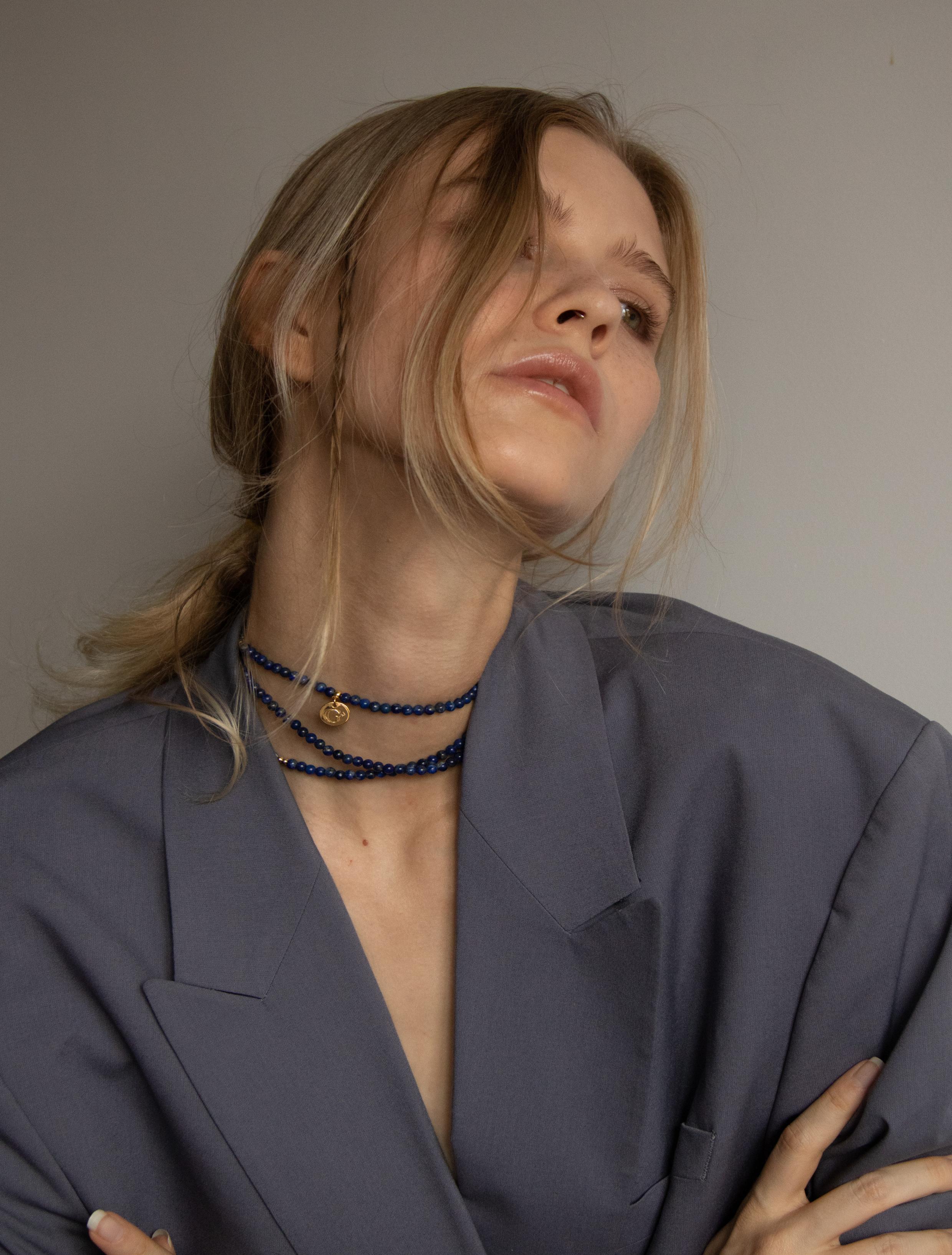 Lapis Multilayer Wrap Necklace / Bracelet