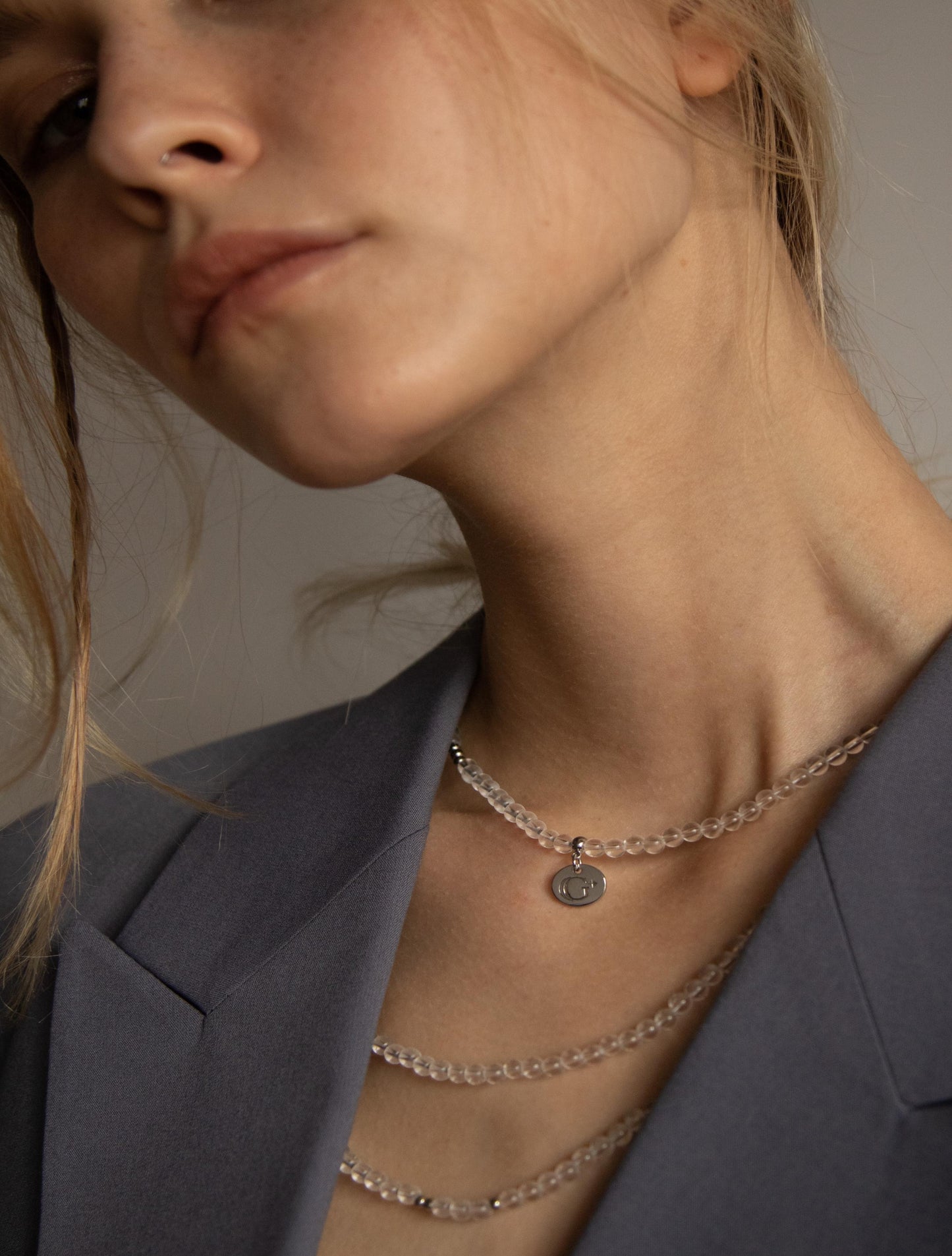 Clear Quartz Multilayer Wrap Necklace / Bracelet