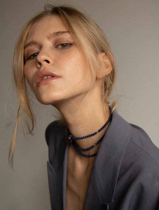 Lapis Multilayer Wrap Necklace / Bracelet