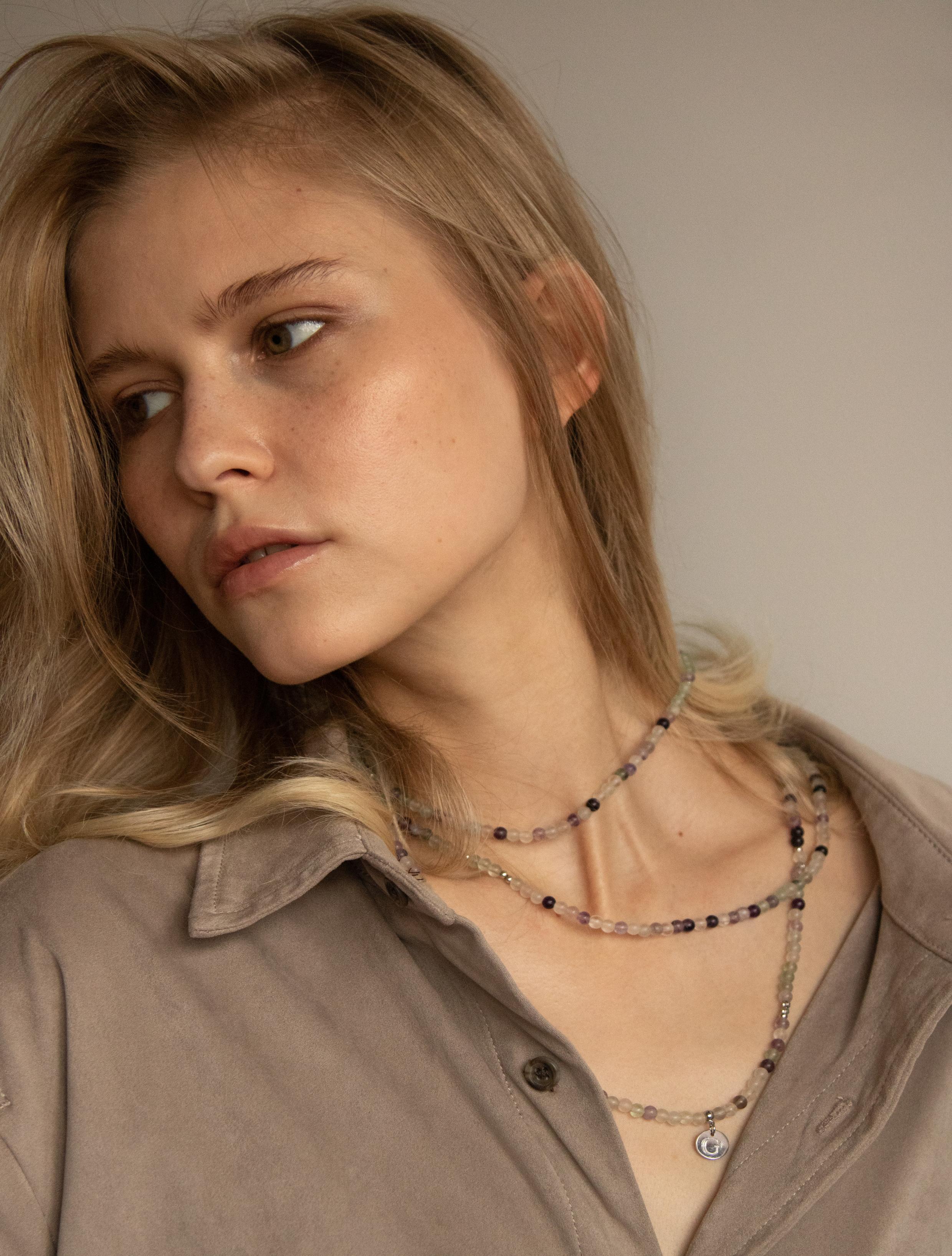 Fluorite Multilayer Wrap Necklace / Bracelet