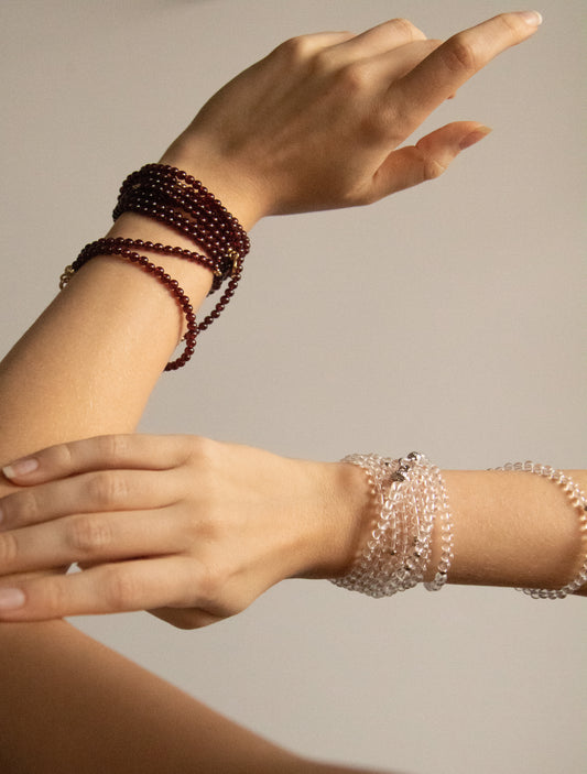 Aquamarine Multilayer Wrap Necklace / Bracelet