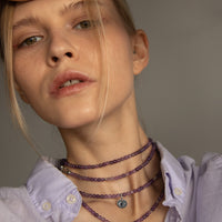 Amethyst Multilayer Wrap Necklace / Bracelet